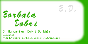 borbala dobri business card